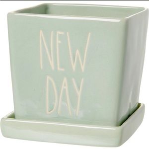 Rae Dunn “New Day” Cube Planter - 4”